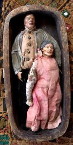 ANTIQUE CRECHE FIGURE ASSEMBLAGE